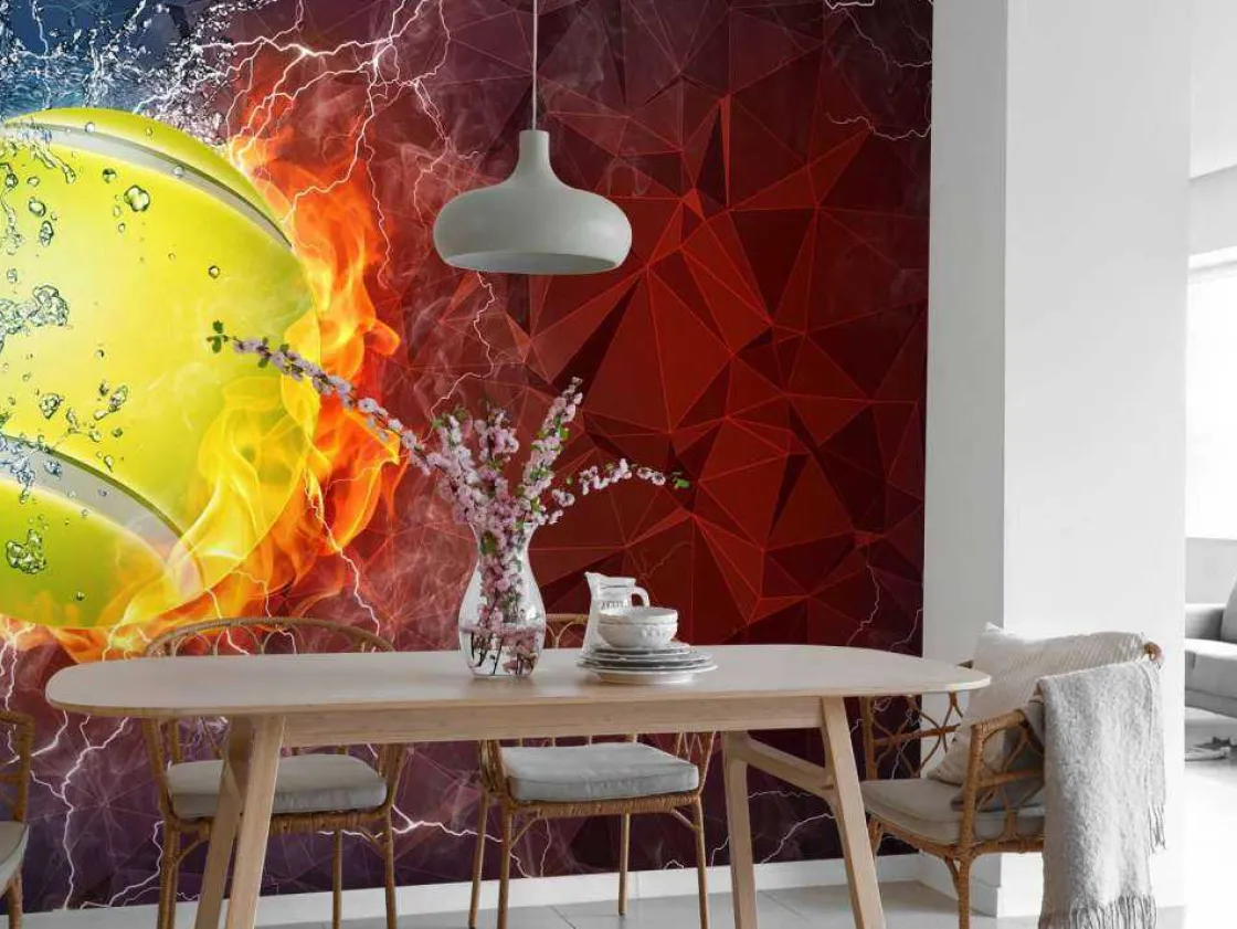 tennisbal_met_veel_kracht_3.webp Discount Tennisbal met veel kracht fotobehang Tienerkamer | Kinderkamer