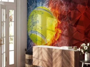 Discount Tennisbal met veel kracht fotobehang Tienerkamer | Kinderkamer