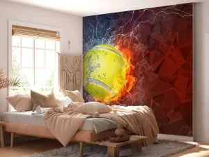 Discount Tennisbal met veel kracht fotobehang Tienerkamer | Kinderkamer