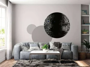 Fashion Tijger en luipaard in zwart-wit fotobehang Hobbykamer