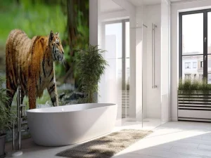 New Tijger in Russische natuur fotobehang Dieren