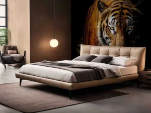 New Tijger met een zwarte achtergrond fotobehang Dieren