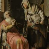 Online Tobit en Anna met het bokje fotobehang Kunst & Design