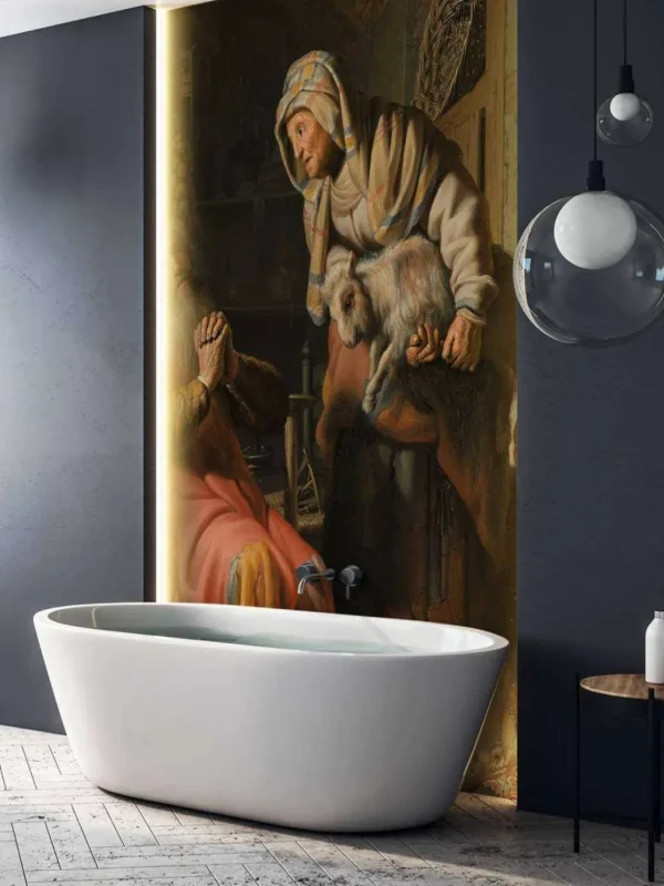 Online Tobit en Anna met het bokje fotobehang Kunst & Design