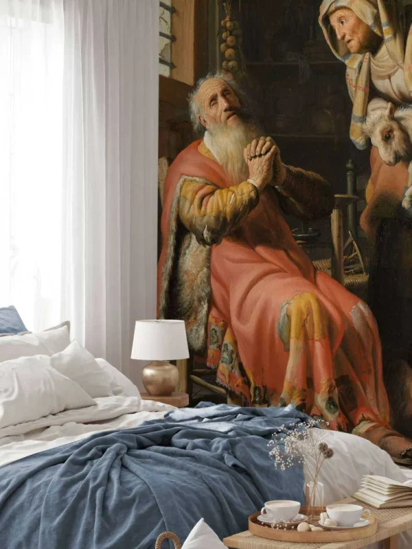 Online Tobit en Anna met het bokje fotobehang Kunst & Design