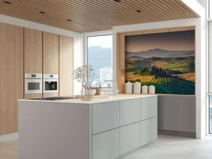 Online Toscaans landschap met wijngaarden fotobehang Bloemen