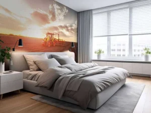 Fashion Tractor aan het werk fotobehang Tienerkamer | Kinderkamer