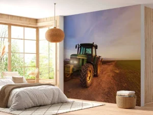 Best Tractor op een landweg fotobehang Transport