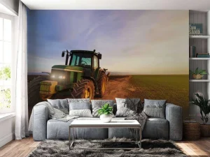 Best Tractor op een landweg fotobehang Transport