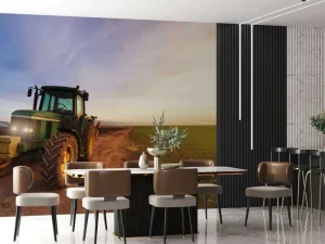 Best Tractor op een landweg fotobehang Transport
