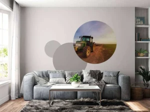 Best Tractor op een landweg fotobehang Transport