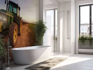 Best Tractor op een landweg fotobehang Transport