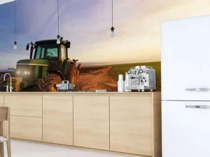Best Tractor op een landweg fotobehang Transport