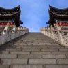 Best Trap naar Chinese tempel fotobehang Architectuur