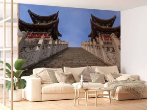 Best Trap naar Chinese tempel fotobehang Architectuur