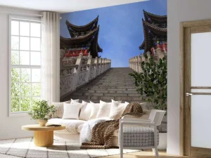 Best Trap naar Chinese tempel fotobehang Architectuur