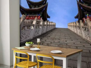 Best Trap naar Chinese tempel fotobehang Architectuur