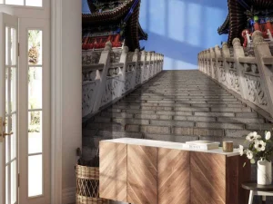 Best Trap naar Chinese tempel fotobehang Architectuur