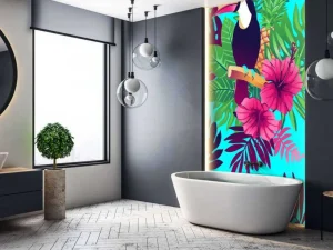Fashion Trendy jungle print fotobehang Dieren | Bloemen