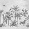 Clearance Tropisch dierenjungle grijs Kinderkamer