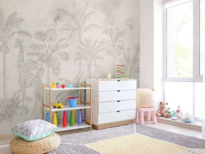 Hot Tropisch dierenjungle groen Kinderkamer | Dieren