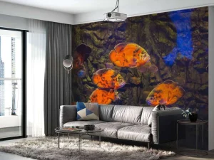 Online Tropische vissen en algen fotobehang Dieren