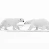 Online Twee grote ijsberen met een witte achtergrond fotobehang Dieren