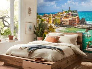 Discount Uitzicht op het dorpje Vernazza fotobehang Architectuur