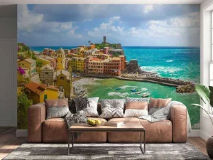 Discount Uitzicht op het dorpje Vernazza fotobehang Architectuur