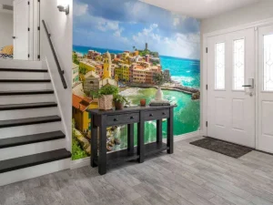 Discount Uitzicht op het dorpje Vernazza fotobehang Architectuur