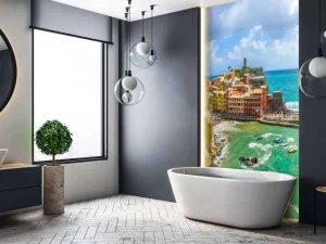 Discount Uitzicht op het dorpje Vernazza fotobehang Architectuur