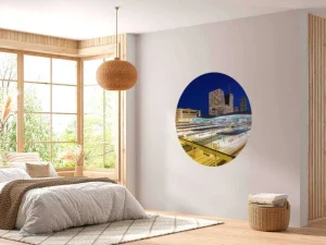 Online Utrecht Centraal Station in de avond fotobehang Architectuur
