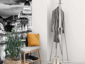 Best Vaticaanstad in zwart-wit fotobehang Architectuur