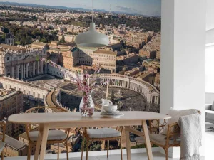 Discount Vaticaanstad met kerst fotobehang Architectuur