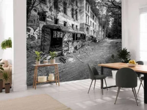 Discount Verlaten dorpje met graffiti fotobehang Tienerkamer | Kunst & Design