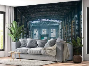 Hot Verlaten fabriekshal fotobehang Architectuur