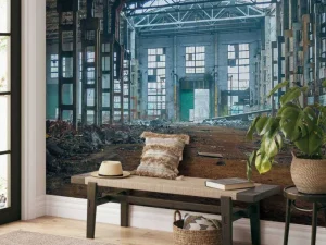 Hot Verlaten fabriekshal fotobehang Architectuur