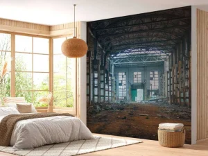 Hot Verlaten fabriekshal fotobehang Architectuur