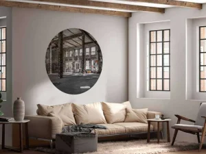 Outlet Verlaten pakhuis met graffiti fotobehang Architectuur | 3d