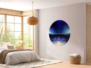 Sale Verlichte basketbal arena fotobehang Kinderkamer | Sport