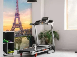 Discount Verlichte Eiffeltoren bij zonsondergang fotobehang Architectuur