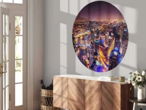 Fashion Verlichte gebouwen in Dubai fotobehang Steden | Architectuur
