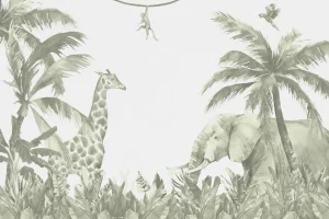 Best Verschillende jungle dieren in groen Kinderkamer | Dieren