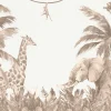 Fashion Verschillende jungle dieren in taupe Kinderkamer | Dieren