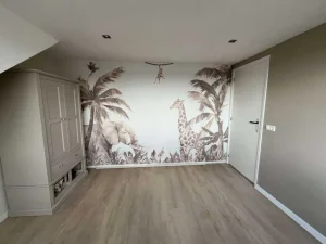 Fashion Verschillende jungle dieren in taupe Kinderkamer | Dieren
