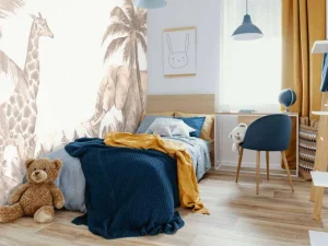 Fashion Verschillende jungle dieren in taupe Kinderkamer | Dieren