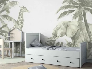 Best Verschillende jungle dieren in groen Kinderkamer | Dieren