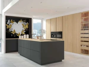 Discount Versierd hart met witte en gouden vlinders fotobehang Hobbykamer | Gang