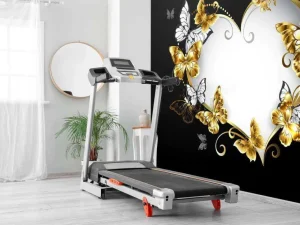 Discount Versierd hart met witte en gouden vlinders fotobehang Hobbykamer | Gang