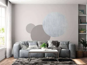 Sale Verticale witte houten planken fotobehang Gang | Oppervlakten